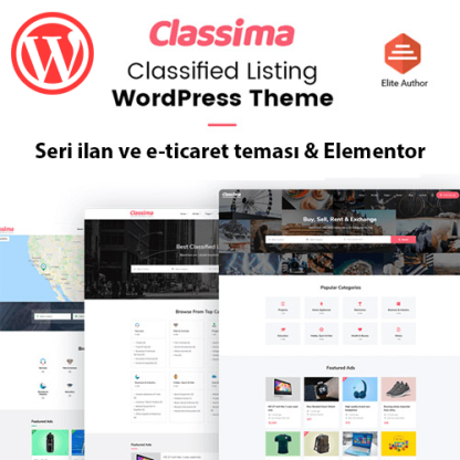 classima wordpress ilan teması satın al