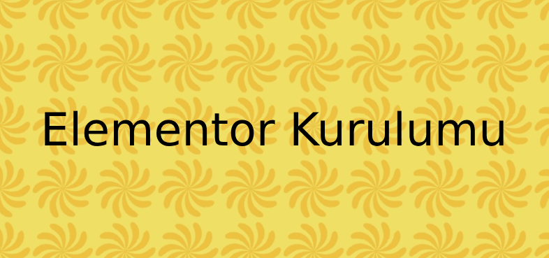 wordpress elementor kurulumu